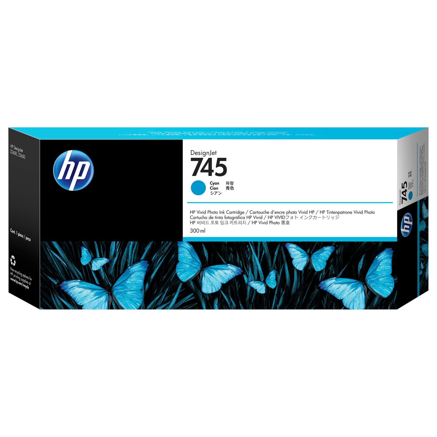 HP 745 Tintenpatrone Cyan 300 ml