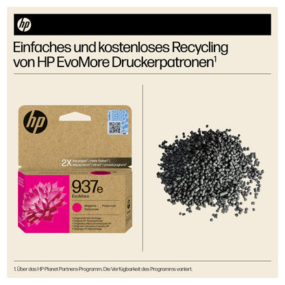 HP 937e EvoMore Magenta Original Ink Cartridge