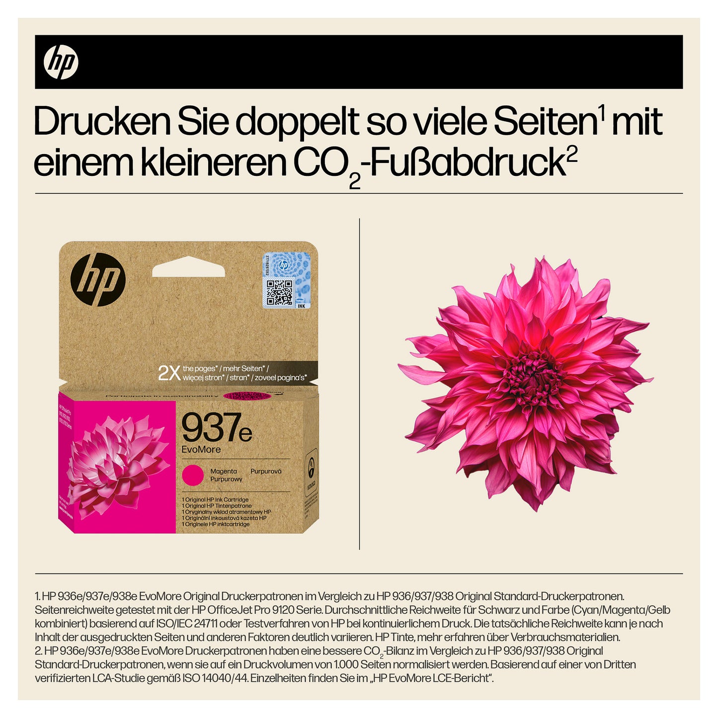 HP 937e EvoMore Magenta Original Ink Cartridge