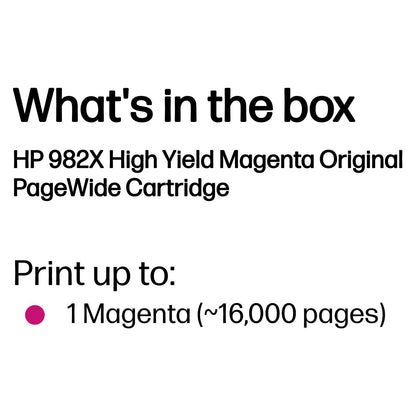 HP 982X PageWide Tinte Magenta High Yield