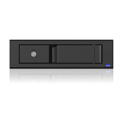 Wechselrahmen. 1xSATA/SAS 3.5" zu 1xSATA Host in 5.25" Einbauschacht. EasySwap trägerlos. Alu/ Plastik ICY BOX