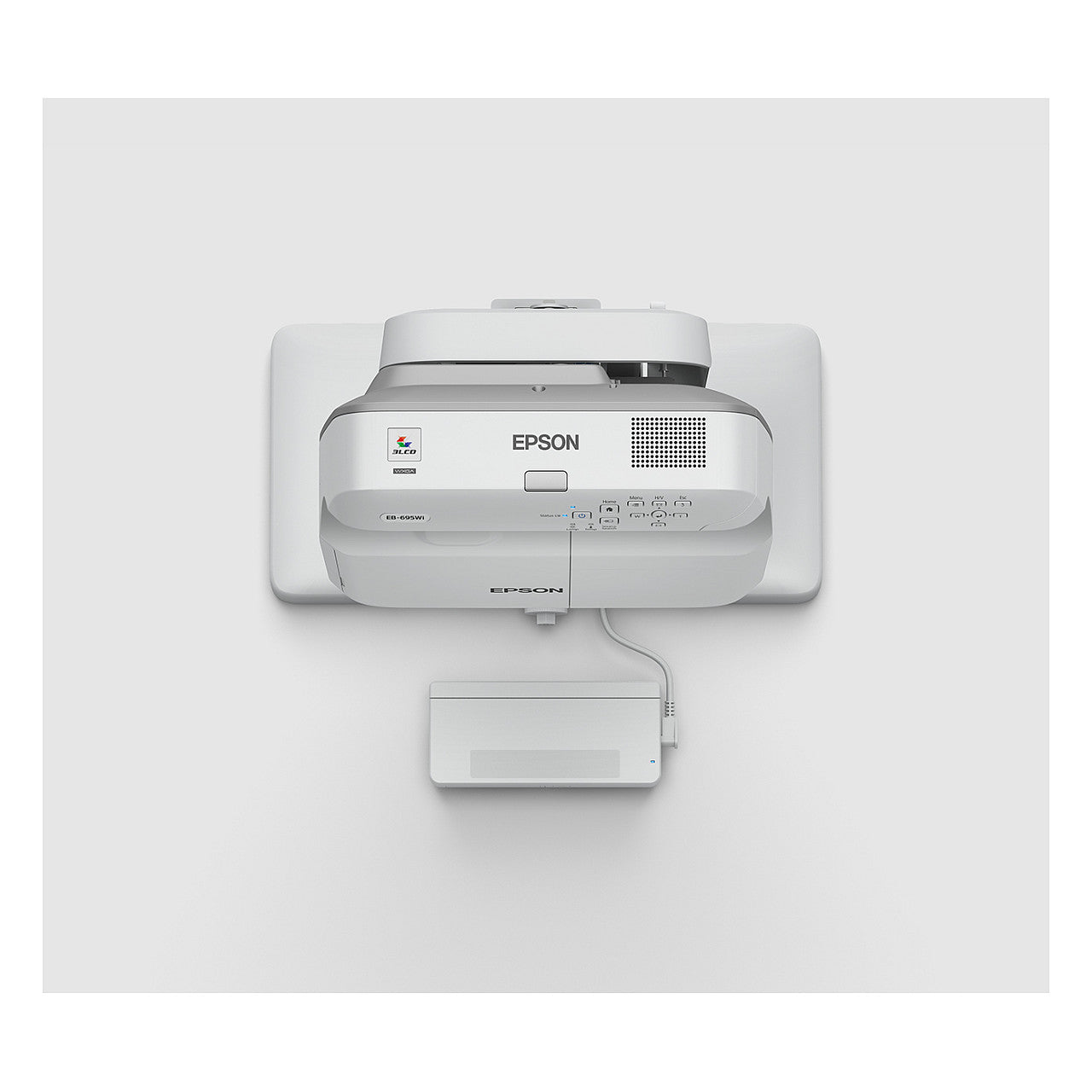 EPSON (1280x800) EB-695Wi Ultrakurzdistanz-Projektor 3LCD 16:10 3500 Lumen VGA, HDMI, composite video, MHL Speaker WXGA White