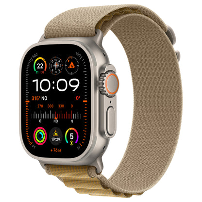 APPLE Watch Ultra 2 GPS + Cellular 49mm Natural Titanium Case with Tan Alpine Loop - Small