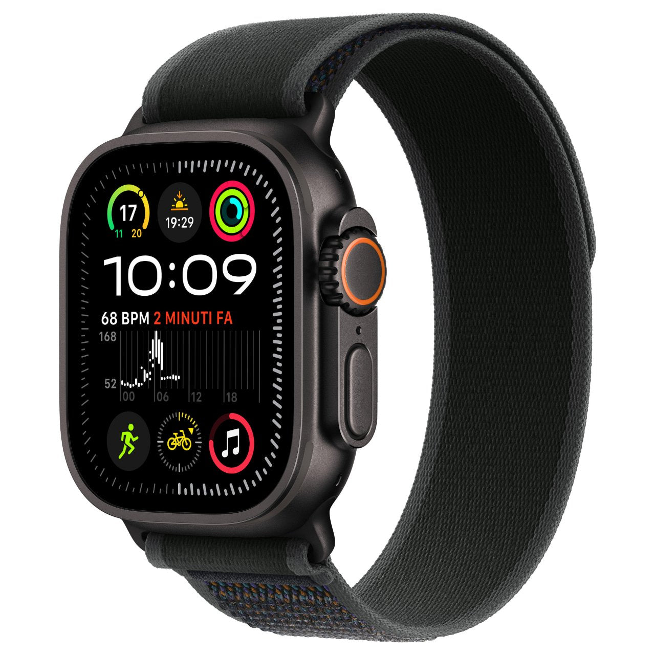 APPLE Watch Ultra 2 GPS + Cellular 49mm Black Titanium Case with Black Trail Loop - S/M