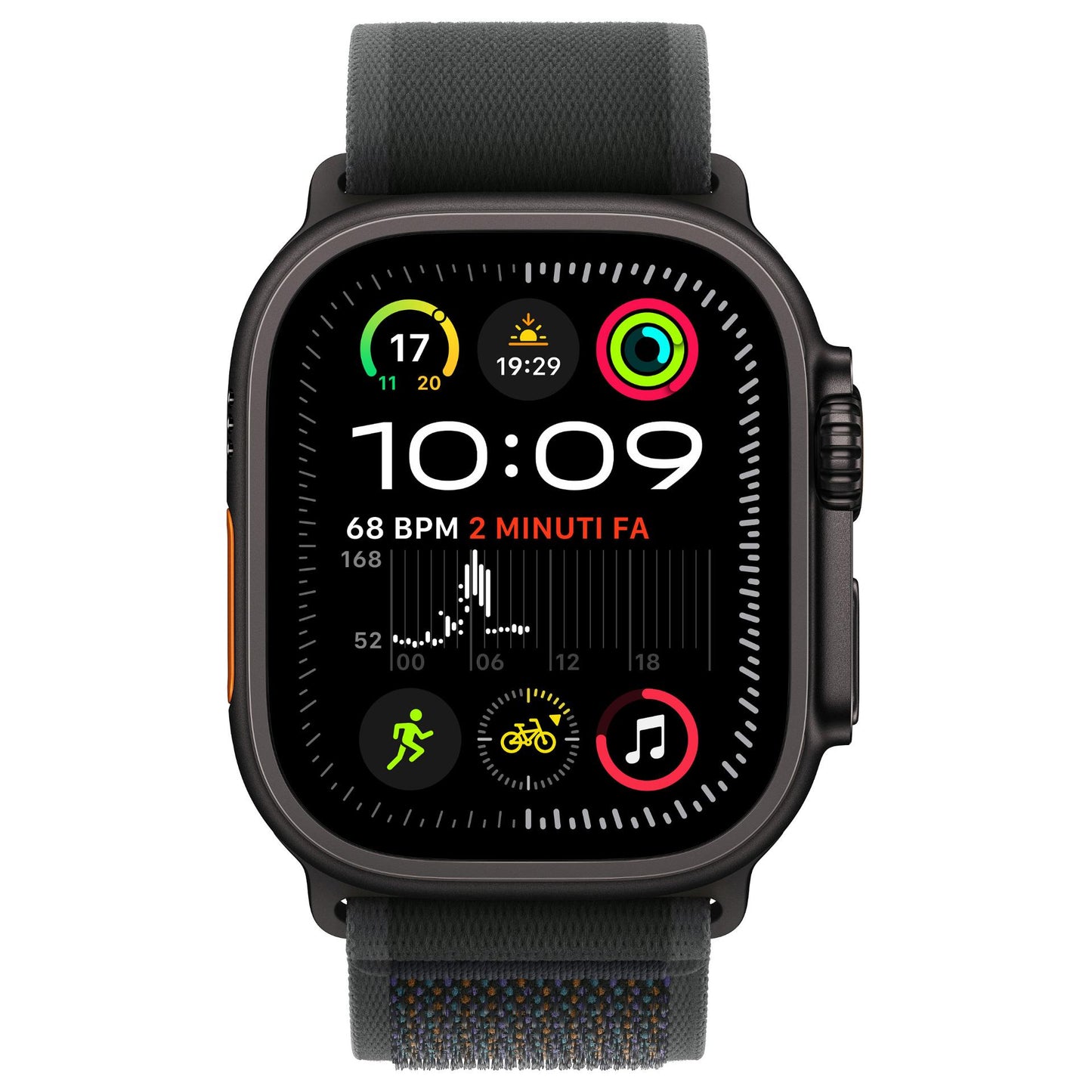 APPLE Watch Ultra 2 GPS + Cellular 49mm Black Titanium Case with Black Trail Loop - S/M