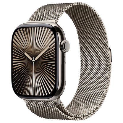 APPLE Watch Series 10 GPS + Cellular 46mm Natural Titanium Case with Natural Milanese Loop - S/M