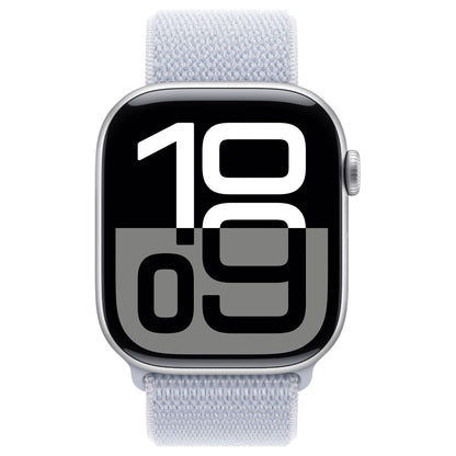 APPLE Watch Series 10 GPS 46mm Silver Aluminium Case with Blue Cloud Sport Loop