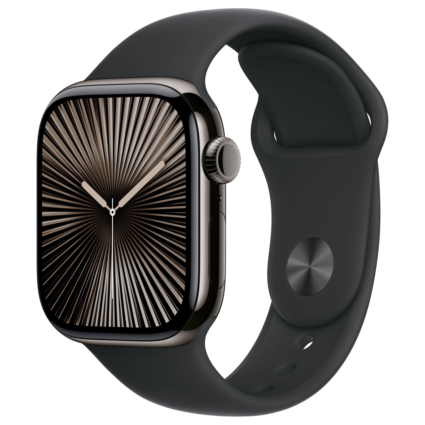 APPLE Watch Series 10 GPS + Cellular 42mm Slate Titanium Case with Black Sport Band - S/M