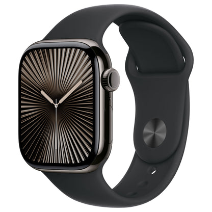 APPLE Watch Series 10 GPS + Cellular 42mm Slate Titanium Case with Black Sport Band - S/M