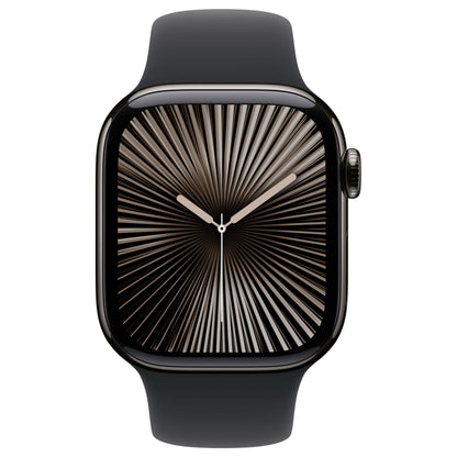 APPLE Watch Series 10 GPS + Cellular 42mm Slate Titanium Case with Black Sport Band - M/L