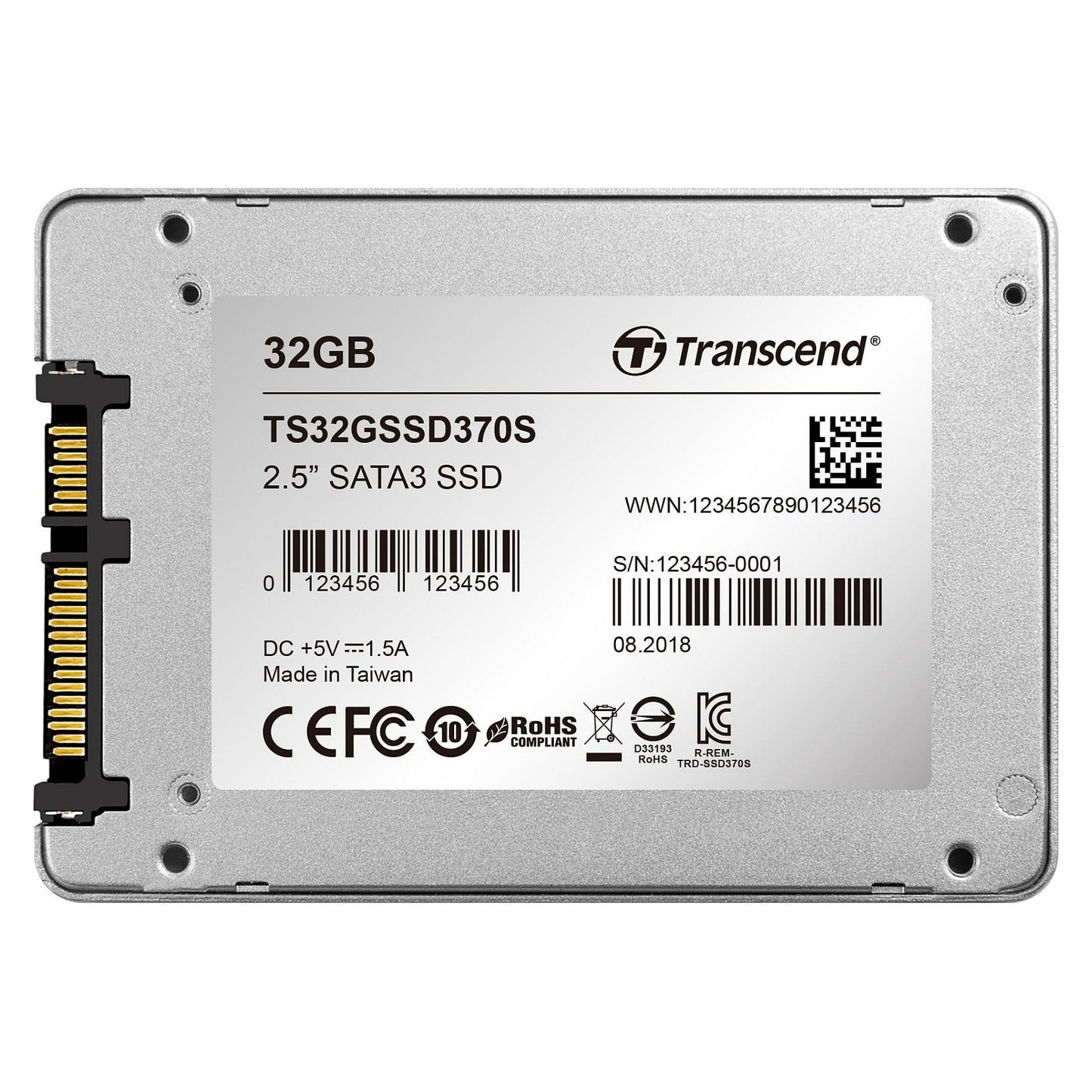 TRANSCEND SSD370S 32GB SSD 6,4cm 2,5 Zoll SATA 6Gb/s MLC Aluminium Gehäuse