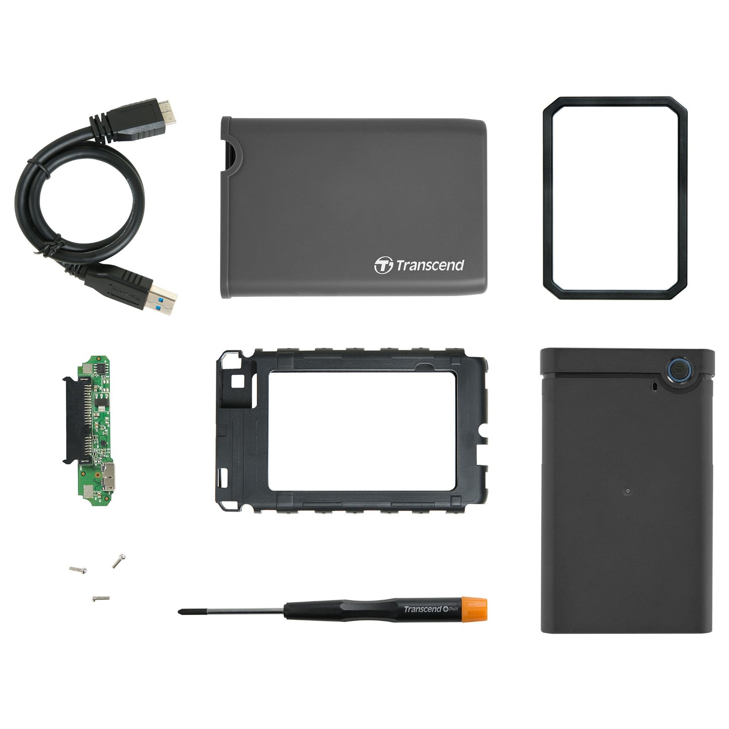 TRANSCEND StoreJet 25CK3 SSD/HDD 0GB extern 6,4cm 2,5Zoll SATA 6GB/s Upgrade Kit Leergehäuse