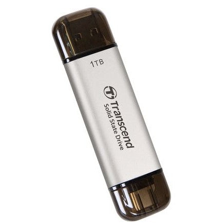 TRANSCEND ESD310S 1TB External SSD USB 10Gbps Type C/A Silver