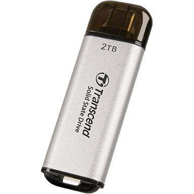 TRANSCEND ESD300S 2TB External SSD USB 10Gbps Type C Silver