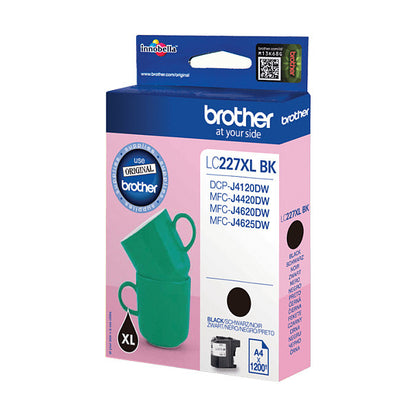 Brother Tinte LC-227XL-BK Schwarz bis zu 1.200 Seiten nach ISO/IEC 24711