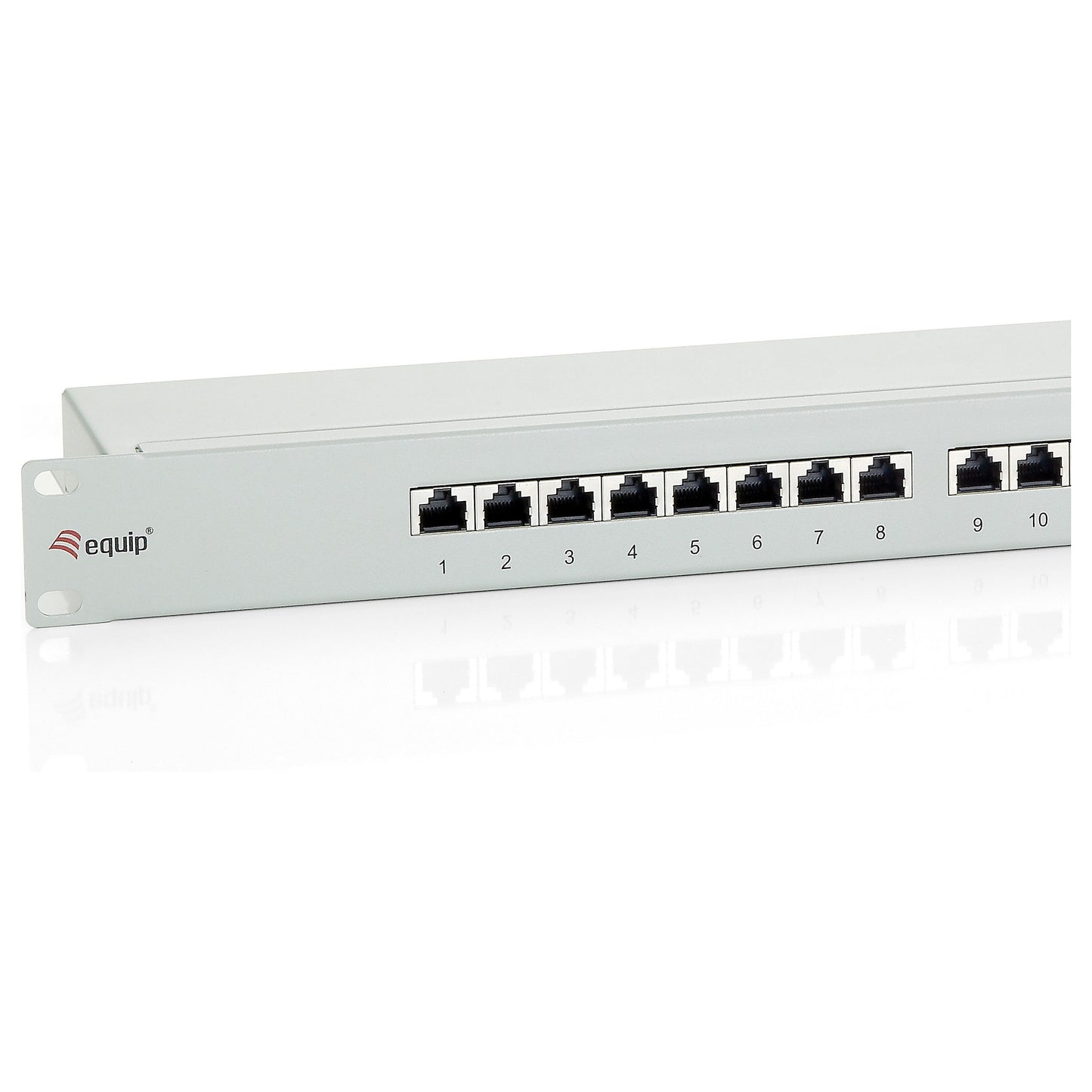 Equip Patchpanel 16x RJ45 Cat6 19" FTP 1HE ISO/IEC hellgrau