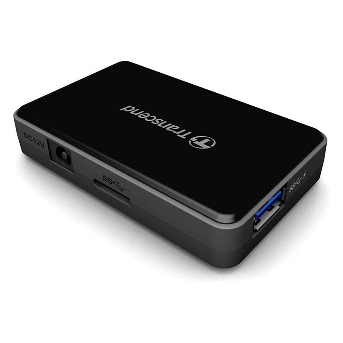 USB3.0 HUB 4Port Transcend HUB3 SuperSpeed aktiv mit Netzteil Black