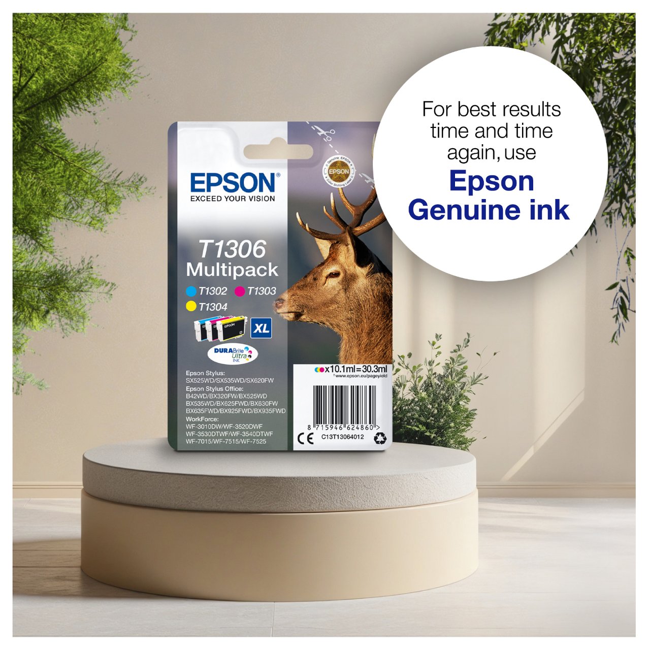 Epson Tinte T1306 C13T13064012 3er Multipack (MCY)