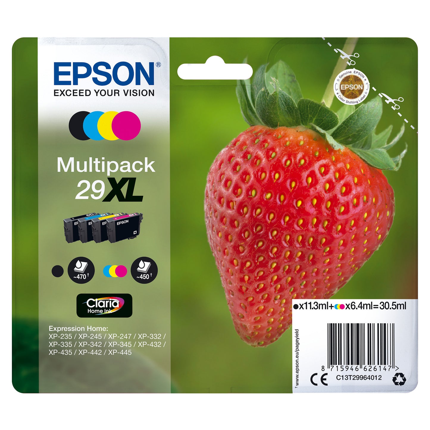 Epson Tinte 29 4er-Pack black + color XL T2996