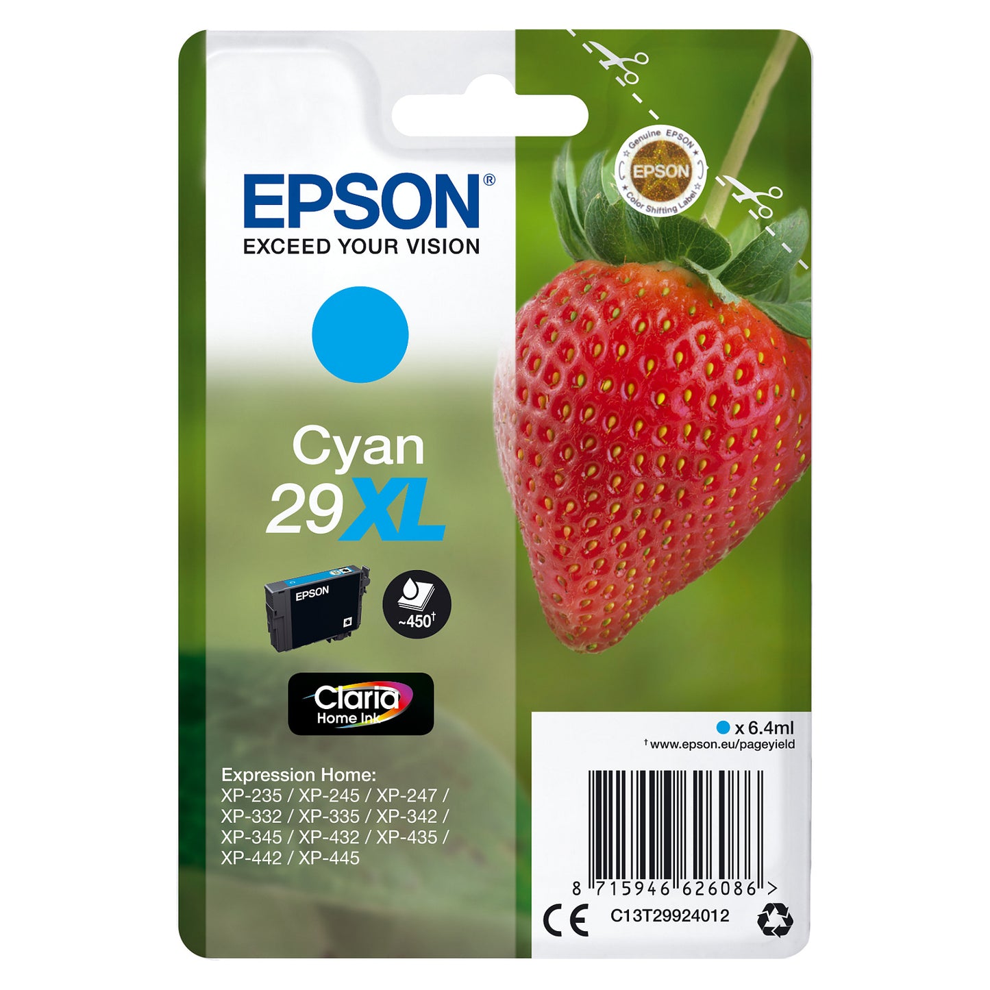 Epson Tinte 29XL C13T29924012 Cyan