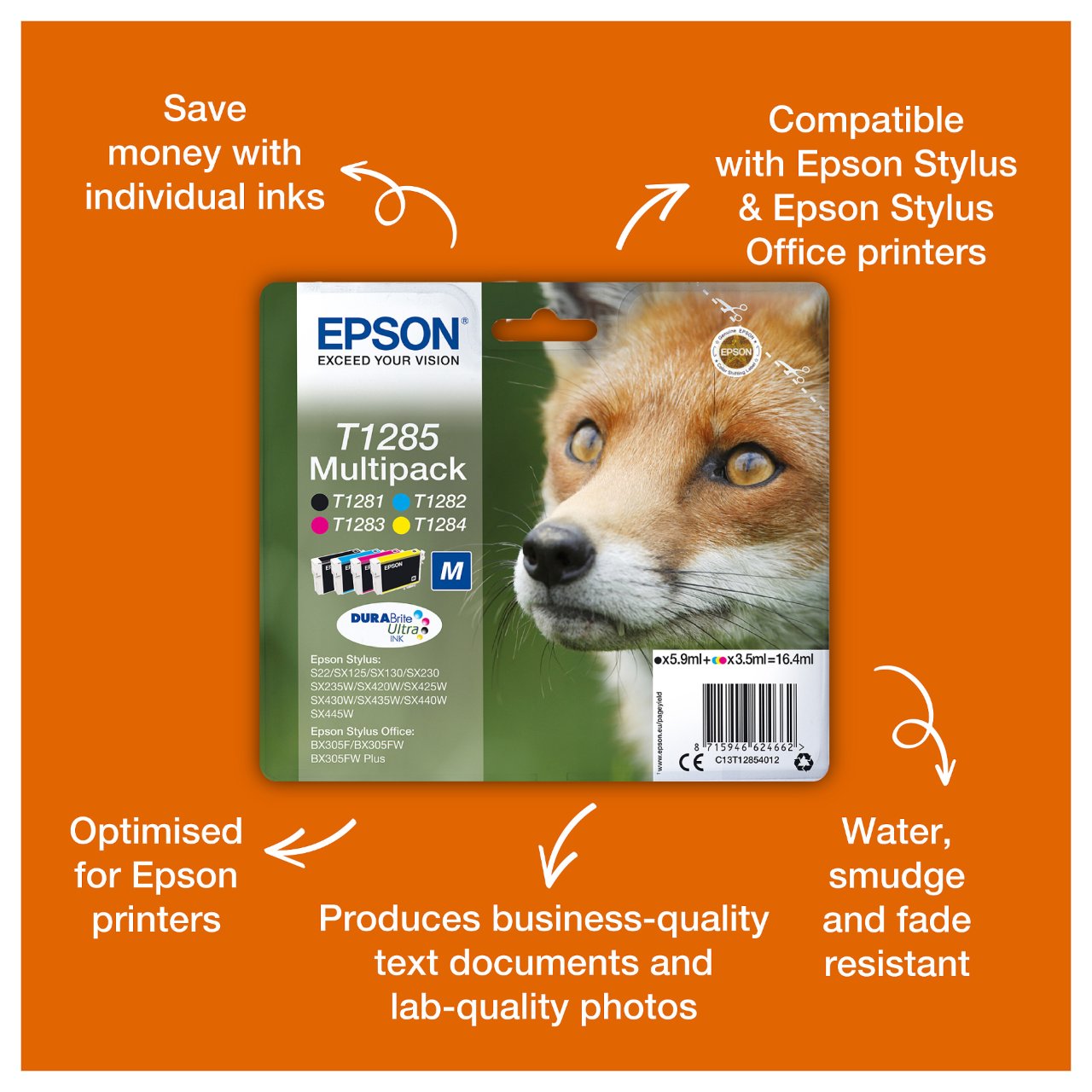 Epson Tinte T1282 C13T12824012 Cyan