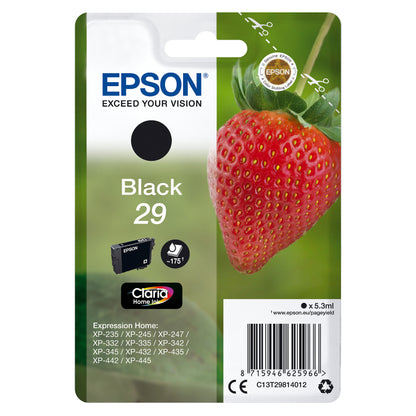 Epson Tinte 29 C13T29814010 Schwarz bis zu 175 Seiten