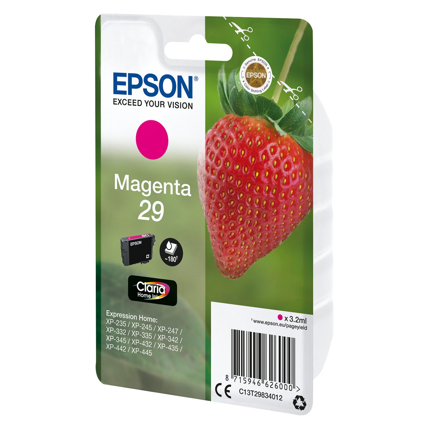 Epson Tinte 29 C13T29834012 Magenta bis zu 180 Seiten