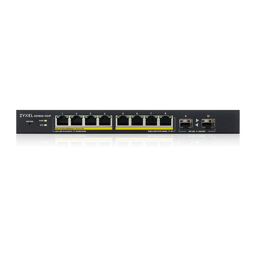 8+2P Zyxel GS1900-10HP V2 POE M