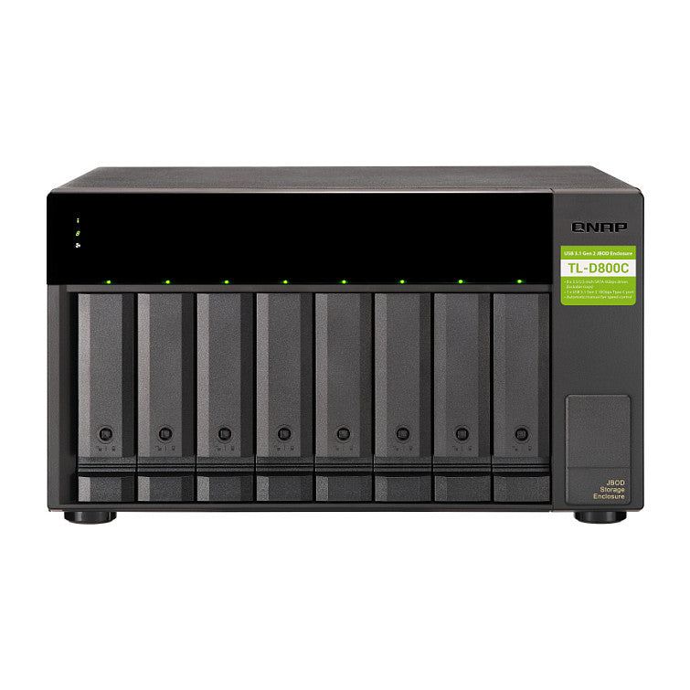 QNAP TL-D800C 8-bay desktop USB-C 3.1 Gen2 10Gbps JBOD expansion unit