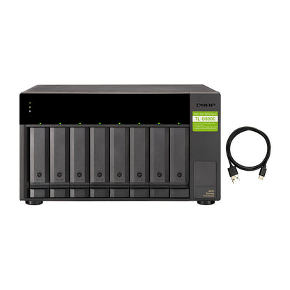 QNAP TL-D800C 8-bay desktop USB-C 3.1 Gen2 10Gbps JBOD expansion unit
