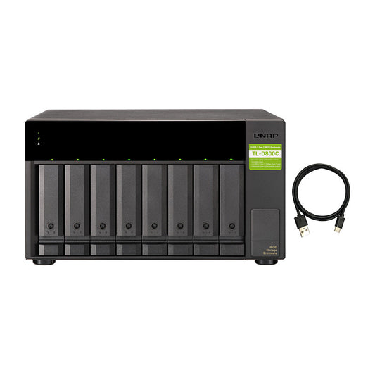 QNAP TL-D800C 8-bay desktop USB-C 3.1 Gen2 10Gbps JBOD expansion unit