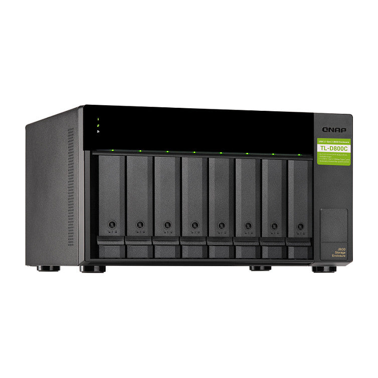 QNAP TL-D800C 8-bay desktop USB-C 3.1 Gen2 10Gbps JBOD expansion unit
