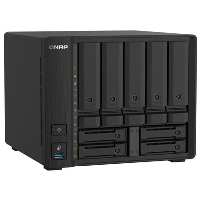 QNAP TS-932PX-4G 9-Bay NAS AL324 4GB DDR4 SODIMM 5x8,89cm 3,5Zoll 4x6,35cm 2,5Zoll drive slots 2x10GbE SFP+ LAN 2x2.5GbE LAN