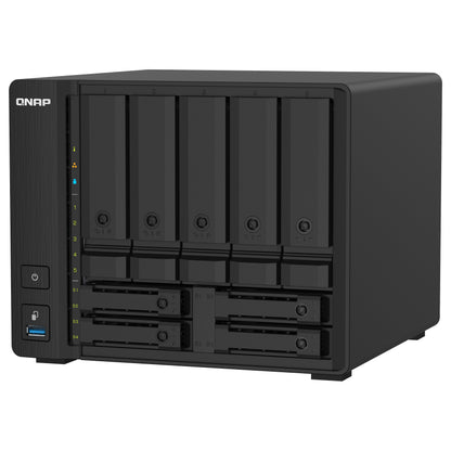 QNAP TS-932PX-4G 9-Bay NAS AL324 4GB DDR4 SODIMM 5x8,89cm 3,5Zoll 4x6,35cm 2,5Zoll drive slots 2x10GbE SFP+ LAN 2x2.5GbE LAN