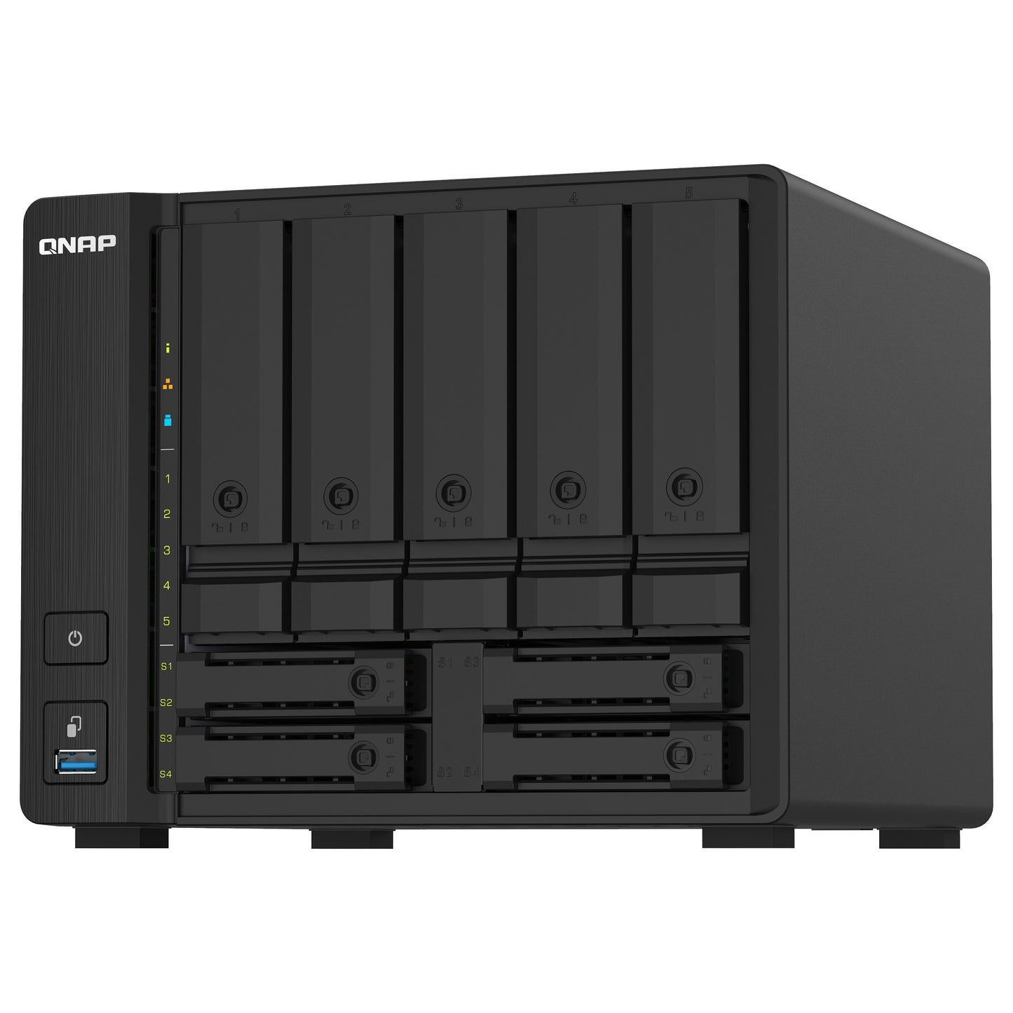 QNAP TS-932PX-4G 9-Bay NAS AL324 4GB DDR4 SODIMM 5x8,89cm 3,5Zoll 4x6,35cm 2,5Zoll drive slots 2x10GbE SFP+ LAN 2x2.5GbE LAN