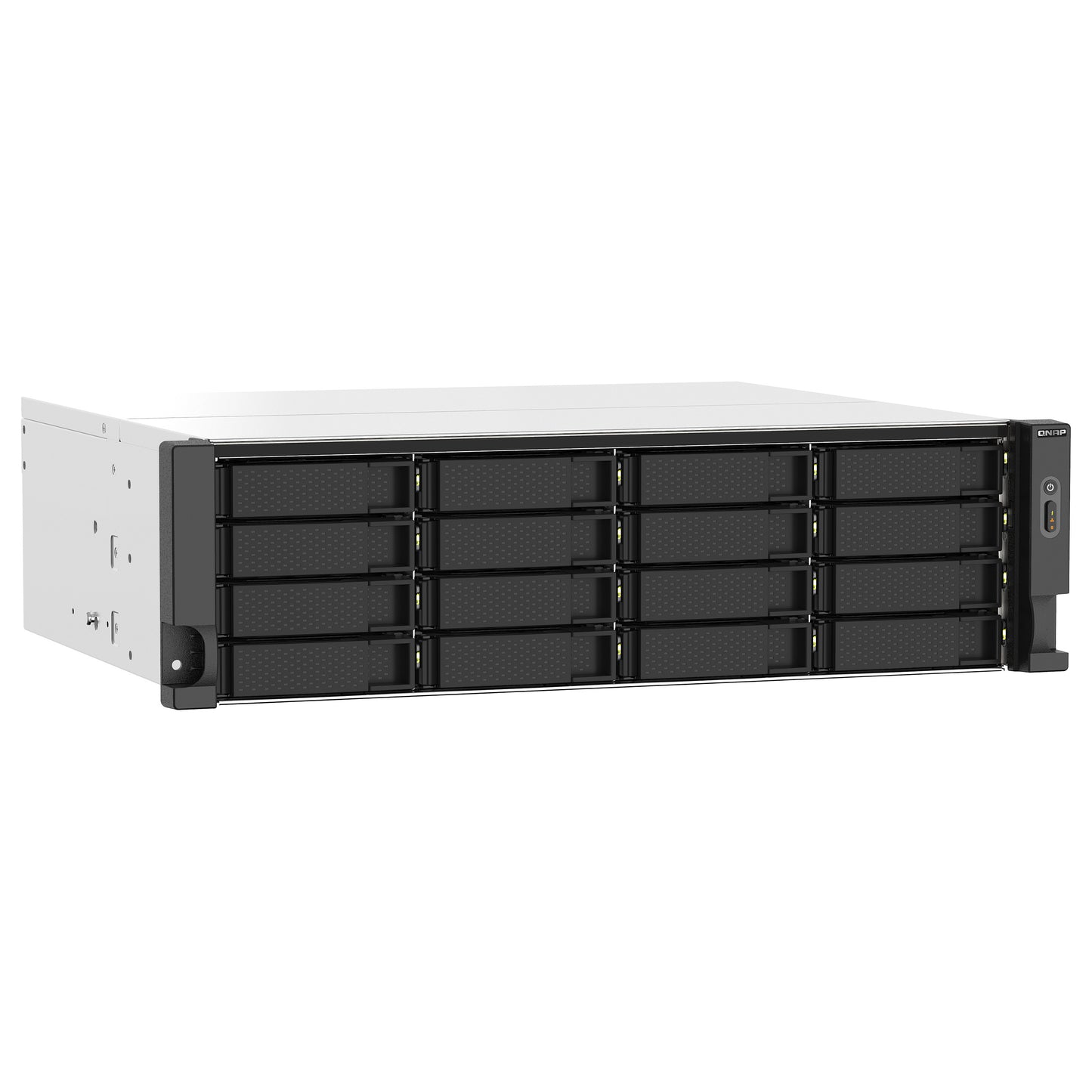 QNAP 16-Bay-Rackmount-NAS AMD Ryzen V1000-Serie V1500B 4C/8T 2,2GHz 16GB DDR4-RAM 2x2,5 GbE LAN optionale 10GbE und M.2