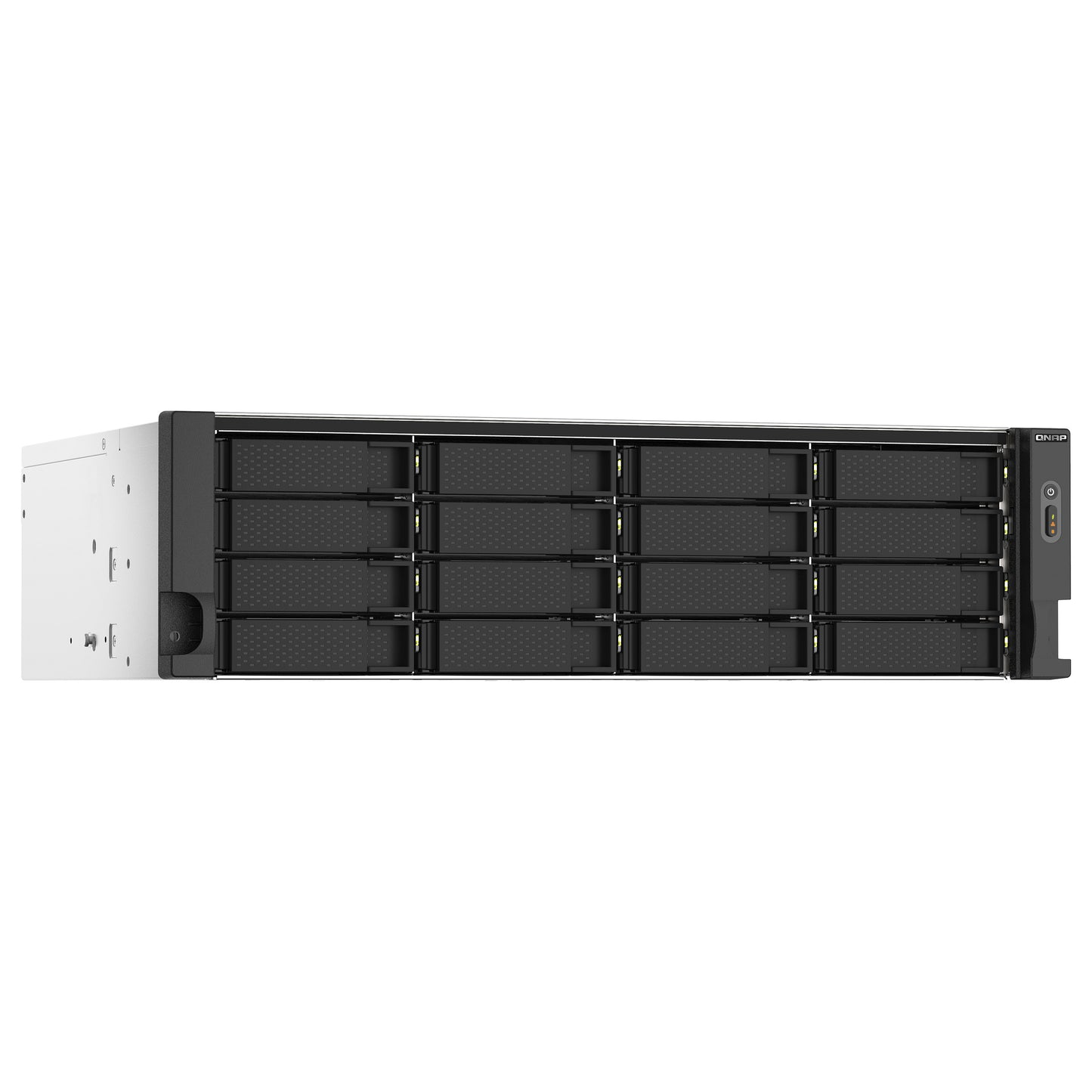 QNAP 16-Bay-Rackmount-NAS AMD Ryzen V1000-Serie V1500B 4C/8T 2,2GHz 16GB DDR4-RAM 2x2,5 GbE LAN optionale 10GbE und M.2