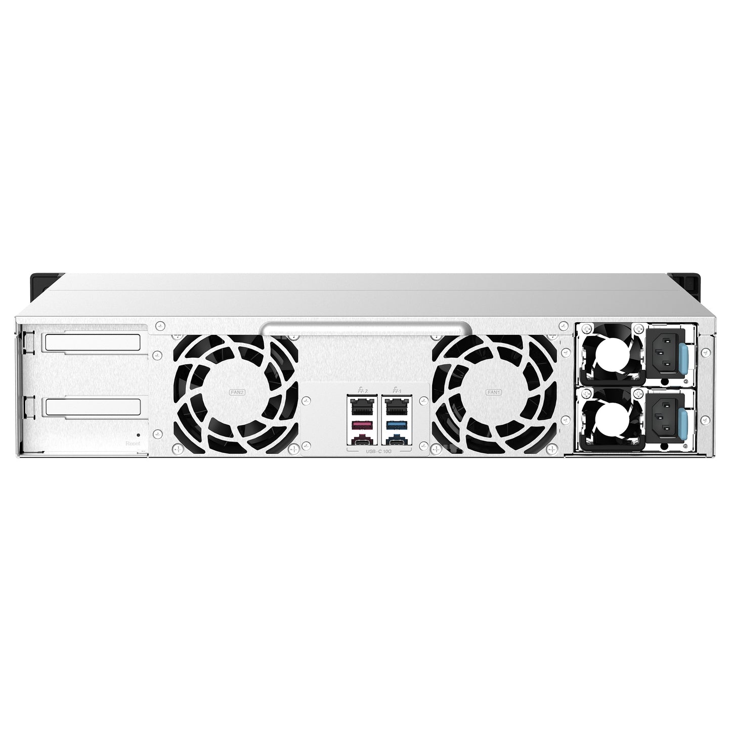 QNAP 12-Bay-Rackmontage-NAS AMD Ryzen V1000 Serie V1500B 4C/8T 2,2GHz 8GB DDR4-RAM 2x2,5 GbE LAN optionale 10GbE und M.2