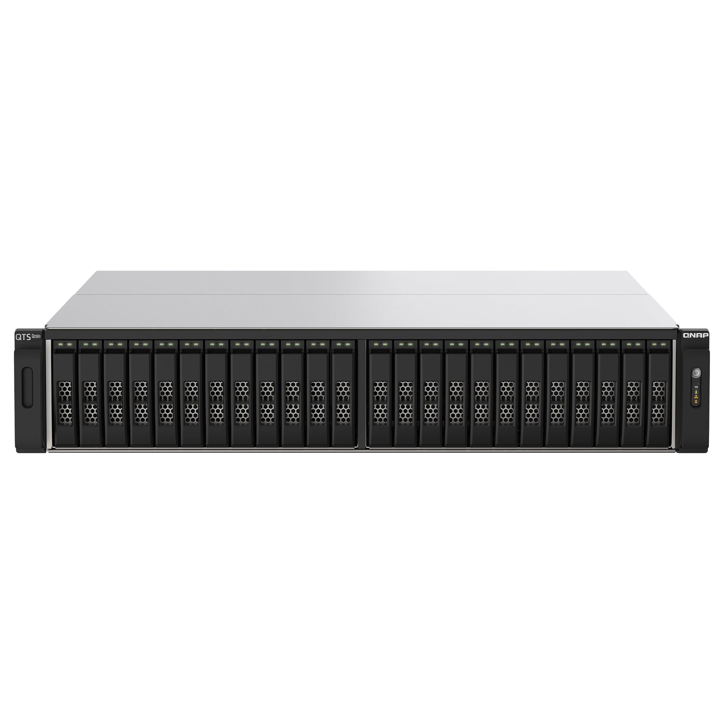 QNAP TS-h2490FU-7302P-128G 24-Bay all-flash NAS AMD EPYC 7302P NVMe Gen3x4 128GB RAM 2x2.5GbE LAN 4x25GbE SFP28