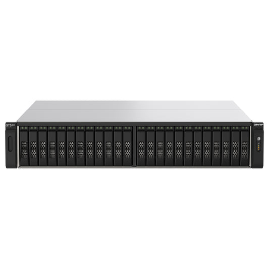 QNAP TS-h2490FU-7302P-128G 24-Bay all-flash NAS AMD EPYC 7302P NVMe Gen3x4 128GB RAM 2x2.5GbE LAN 4x25GbE SFP28