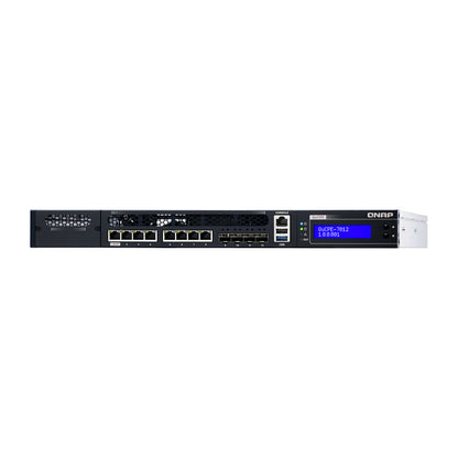 QNAP QuCPE-7012-D2146NT-32G Intel Xeon D-2146NT 8x2.5GbE RJ45 ports and 4x10GbE SFP+ ports 1x network module 1x PCIe Gen3 x8