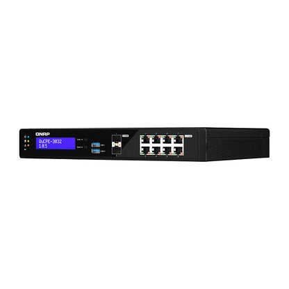 QNAP QuCPE-3032-C3558R-8G Intel Atom C3558R 8x2.5GbE RJ45 ports and 2x10GbE SFP+ ports 2xM.2 2280 NVMe slot 60W PS units