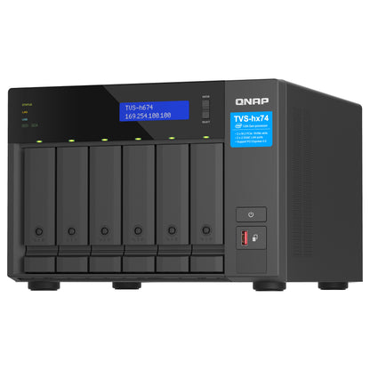 QNAP TVS-H674-I5-32G 6-bay QuTS hero NAS Intel Core i5-12400 6-core/12-thread up to 4,6GHz 32GB SO-DIMM