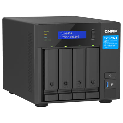 QNAP TVS-H474-PT-8G 4-bay QuTS hero NAS Intel Pentium Gold G7400 up to 3,7GHz 8GB SO-DIMM