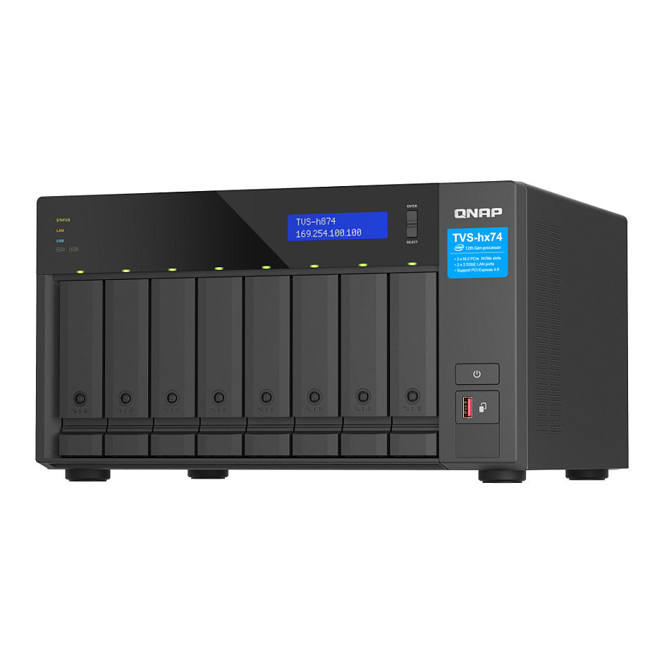 QNAP TVS-H874X-I9-64G 8-bay QuTS hero NAS Intel Core i9-12900 16-core 64GB RAM