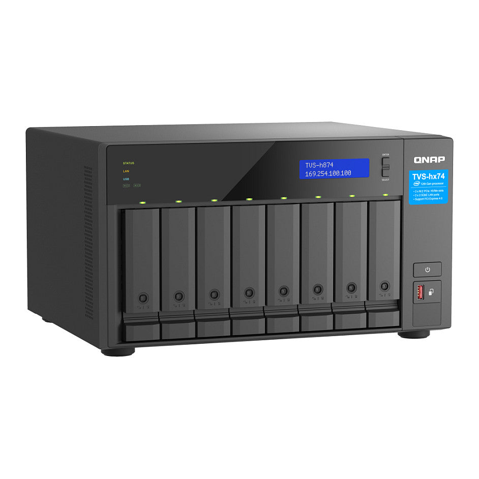 QNAP TVS-H874X-I9-64G 8-bay QuTS hero NAS Intel Core i9-12900 16-core 64GB RAM