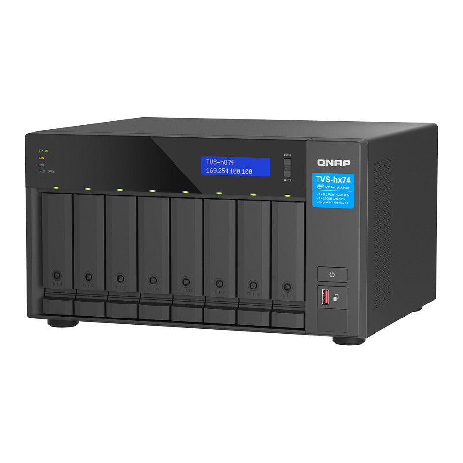 QNAP TVS-H874X-I9-64G 8-bay QuTS hero NAS Intel Core i9-12900 16-core 64GB RAM