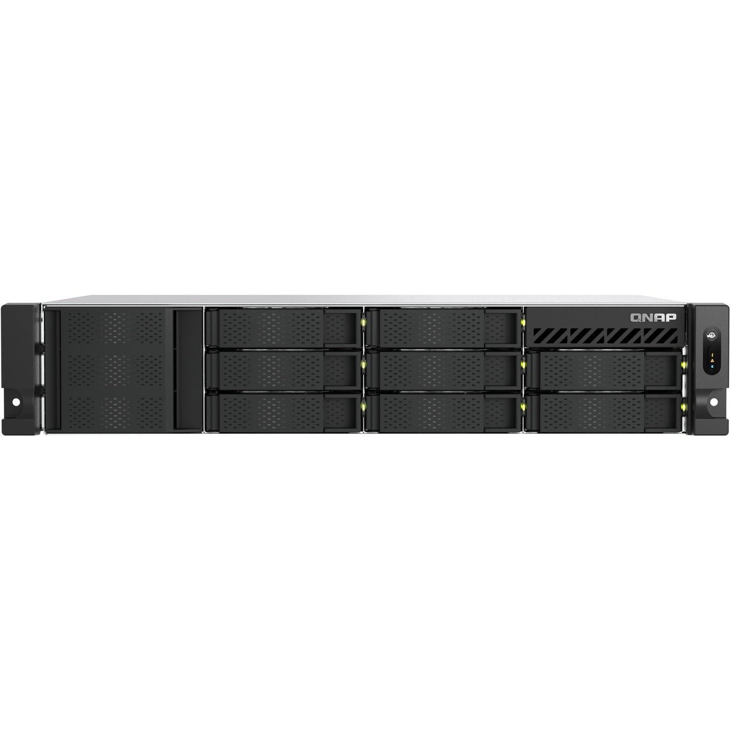 QNAP TS-855eU-RP-8G 8-bay short depth rackmount NAS Intel Atom C5125 8C 2.8GHz 8GB RAM 2x2.5GbE 2xM.2 2280 2xPCIe Gen3 1x250W R PSU