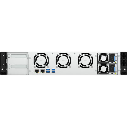 QNAP TS-855eU-RP-8G 8-bay short depth rackmount NAS Intel Atom C5125 8C 2.8GHz 8GB RAM 2x2.5GbE 2xM.2 2280 2xPCIe Gen3 1x250W R PSU