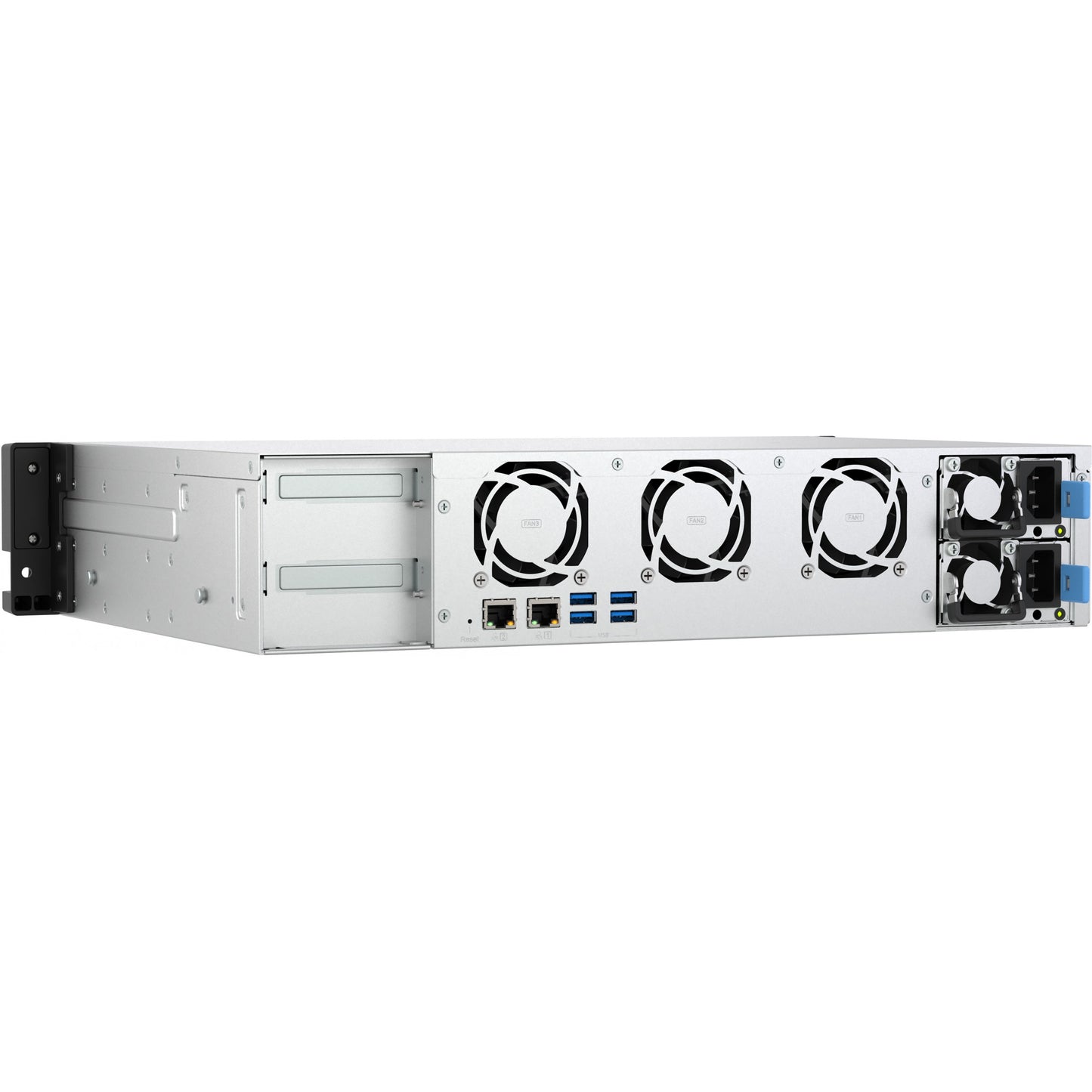 QNAP TS-855eU-RP-8G 8-bay short depth rackmount NAS Intel Atom C5125 8C 2.8GHz 8GB RAM 2x2.5GbE 2xM.2 2280 2xPCIe Gen3 1x250W R PSU
